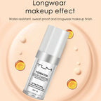 TLM TUM Liquid Foundation Cream Professional Full Coverage Face Concealer Waterproof Makeup Base Brighten Cover Dark Circles30ML Lootquake LLC