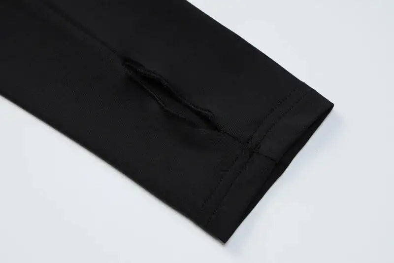 Hawthaw Women 2023 Autumn Winter Long Sleeve Party Club Streetwear Bodycon Black Long Dress Wholesale Items For Business