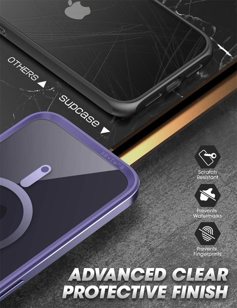 Elegant iPhone 14 Pro Max Case 6.7" Strong Edges Slim Frame Clear Protective Case with Built-in Screen Protector Compatible Shockproof Thin Clear Case Luxury Case For Smartphone Stevvex