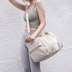 Stride Chic: Women's Gym Bag w/Shoe Spot THRIXINE
