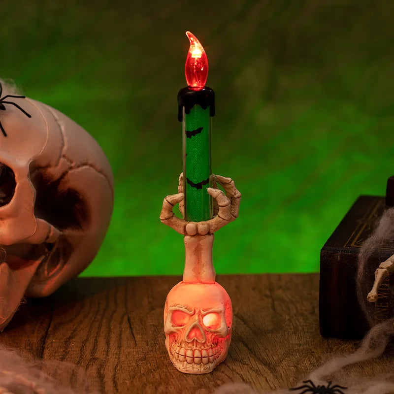 Halloween  Skull Lamp Creative Decor for Spooky Party Unique Skull Candle Lantern Halloween Decoration Spooky Lighting Lootquake LLC