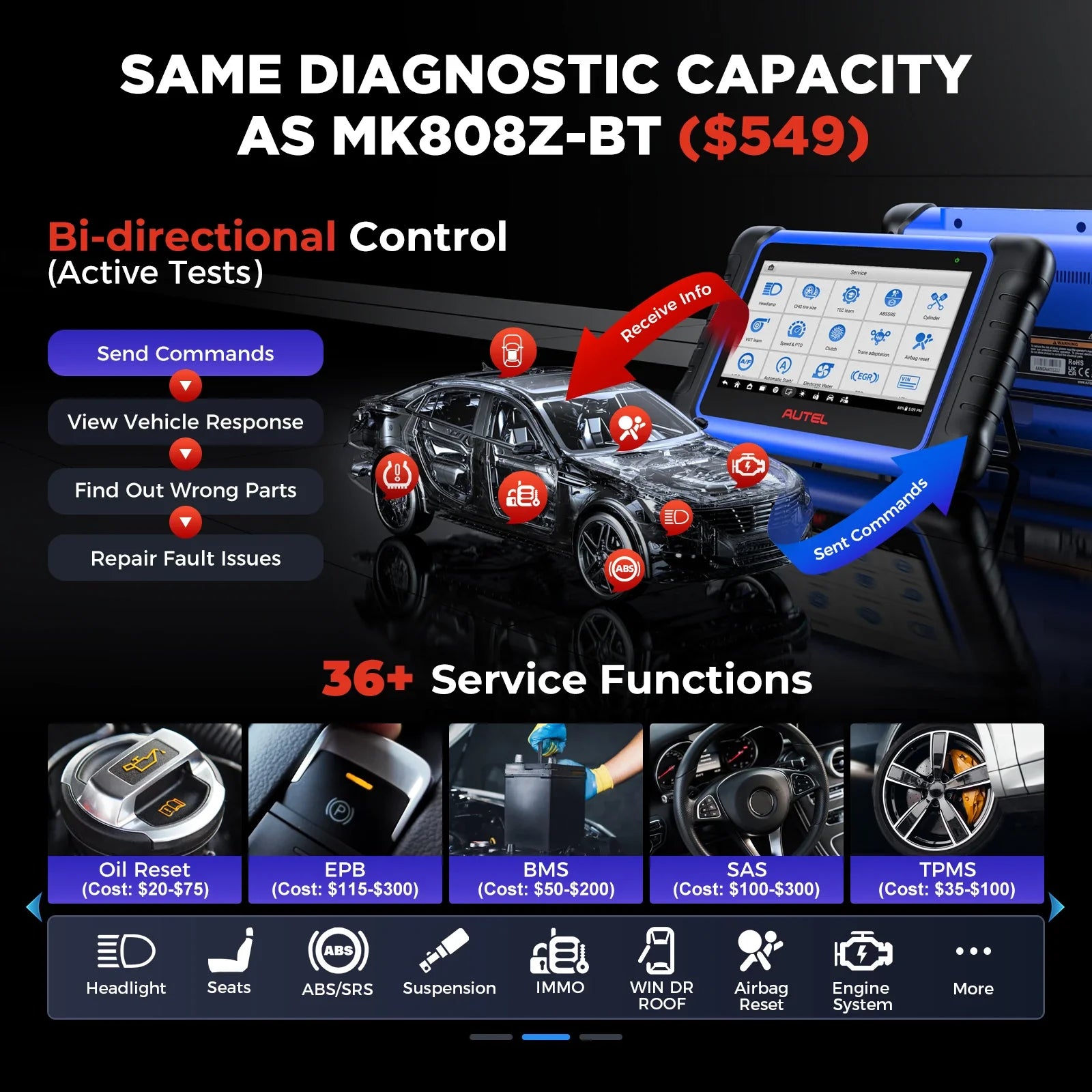 Autel MaxiIM IM508S XP400 PRO OBD2 Automotive Scanner IMMO Key Programming Diagnostic Tools For All Cars All-in-One Programmer