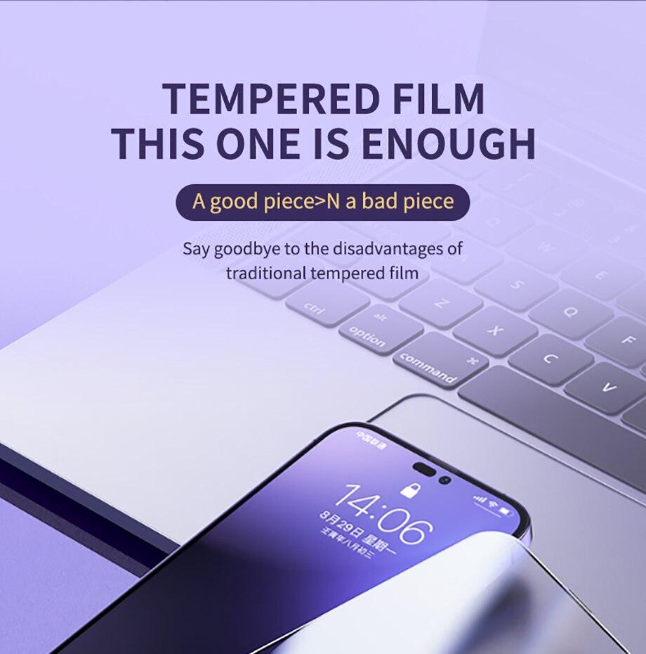 40D High Quality Full Cover Screen Protector For iPhone 14 13 12 11 PRO MAX Tempered Glass For Iphone XS XR X14 13 12 Mini Plus  Tempered Glass Screen Protector Compatible For iPhone Stevvex