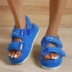 Casual Thick Bottom Women Sandals Blue/Orange/Black/Green