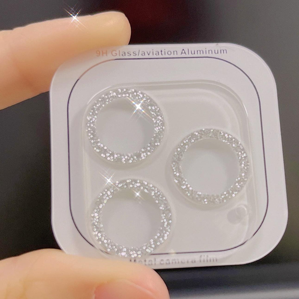 Glitter Full Cover Camera Lens Protector on For iPhone 12 13 11 Pro Max Mini 9H Tempered Glass Cover iPhone11 Camera Sticker Cap Lens Ring Cover Stevvex
