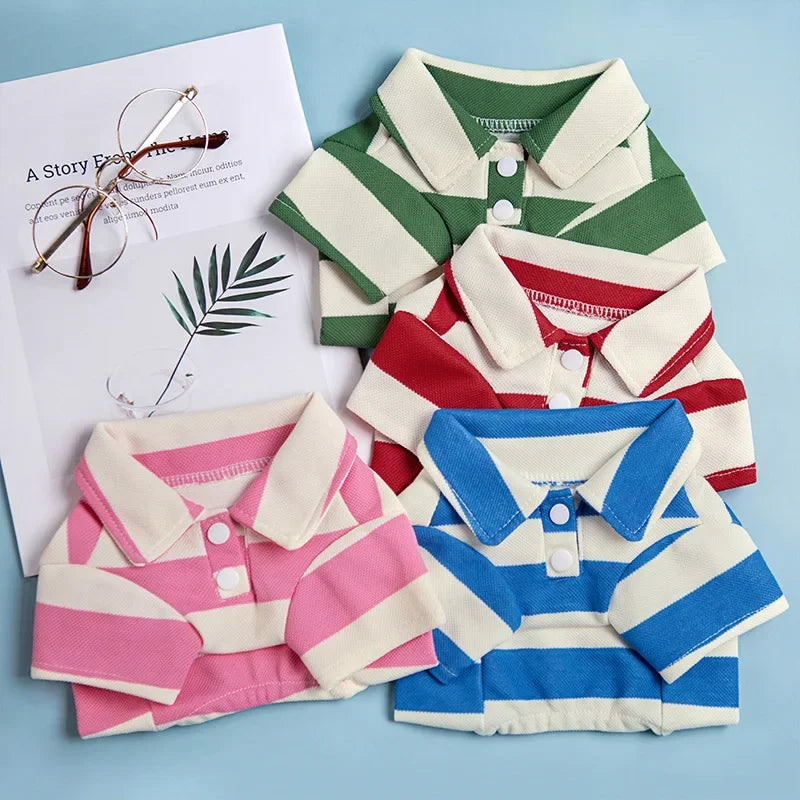 Pet Dog Clothes for Small Medium Dogs Pet Dog Polo Shirt Fashion Puppy Clothes Dogs Cats T-Shirt Pet Supplies Pi-Mart