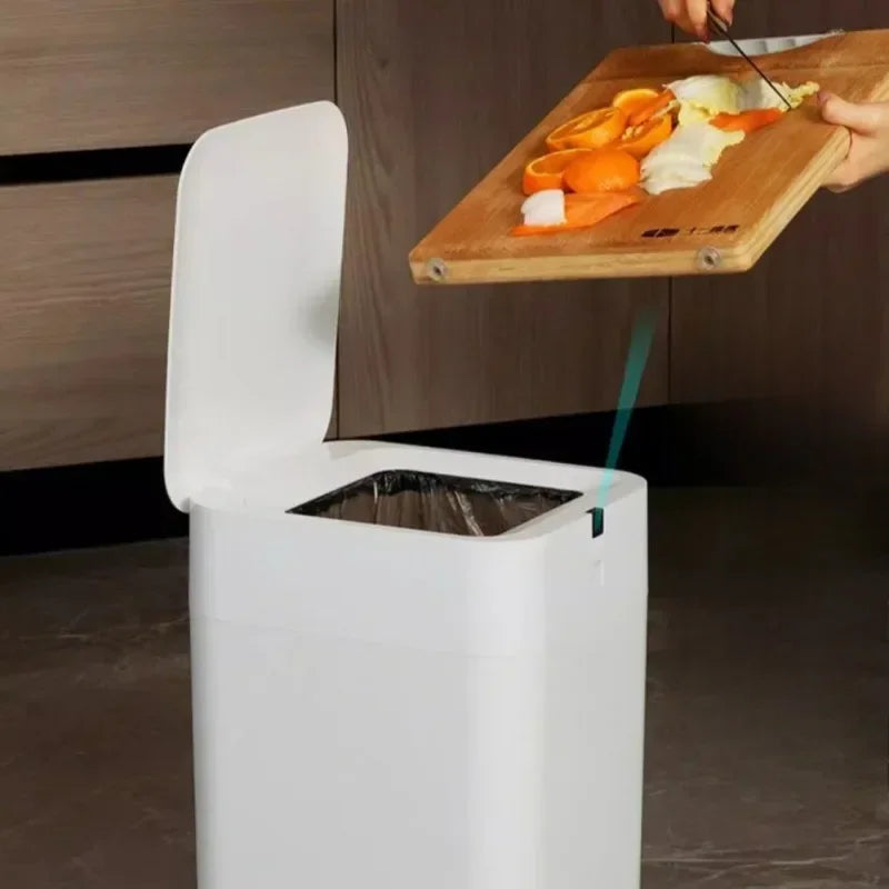 Intelligent Sensor Garbage Can Large Capacity Automatic Packing Garbage Bag Changing Waste Bins Living Room Kitchen Household