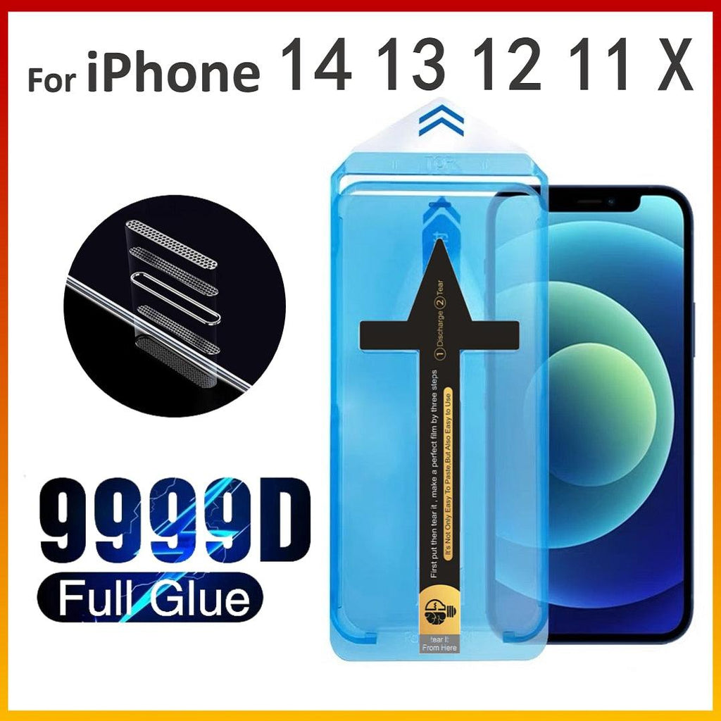 Edge to Edge Coverage Screen Protector for iPhone 14 Pro Max 12 13 Dust Free Phone Screen Protector Glass With Install  Proof Without Bubbles Stevvex
