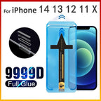 Edge to Edge Coverage Screen Protector for iPhone 14 Pro Max 12 13 Dust Free Phone Screen Protector Glass With Install  Proof Without Bubbles Stevvex