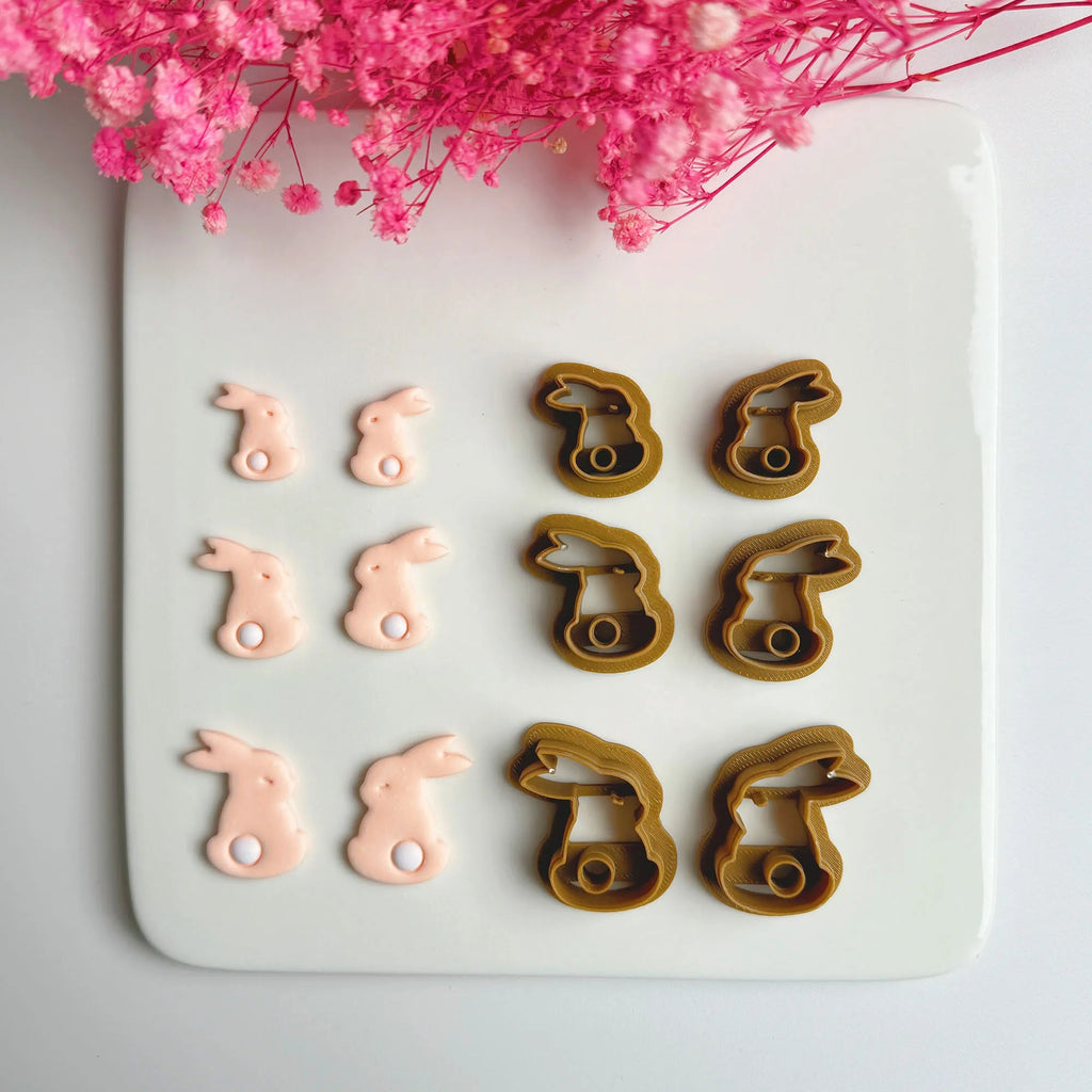 Easter Series Cute Cartoon Rabbit Carrot Shape Polymer Clay Cutters For DIY Earrings Jewelry Makings Embossing Cutting Die Lootquake LLC