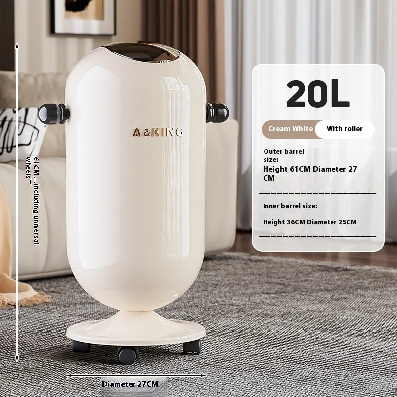 Premium Touch-Free Trash Can Large Capacity Stainless Steel Waste Bin for Living Room Kitchen Bathroom Floating Lid Tall Design Lootquake LLC