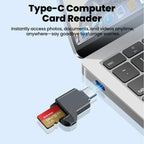 Type-C 2.0 Card Reader TF Mini Car Memory Card Reader For iPhone 17 16 15 USB C 2.0 CardReader to Micro TF