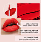 Matte Liquid Lipstick 6 Colors Long Lasting Lip Ink Lip Tint Non-stick Cup Nude Lip Gloss Waterproof Cosmetics Make Up