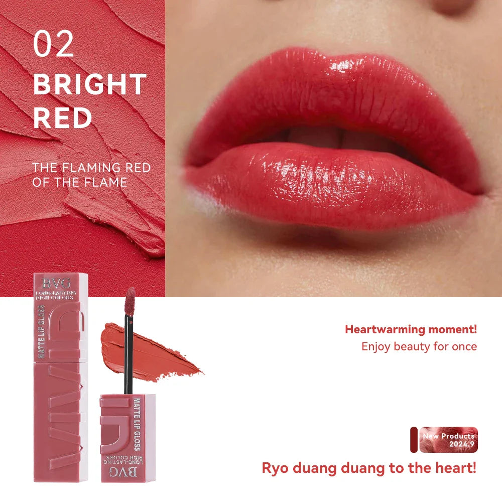 Multi-color matte lasting lip gloss lip gloss, non-greasy, non-fading, high-end warm colors, rich makeup liquid lipstick. Lootquake LLC