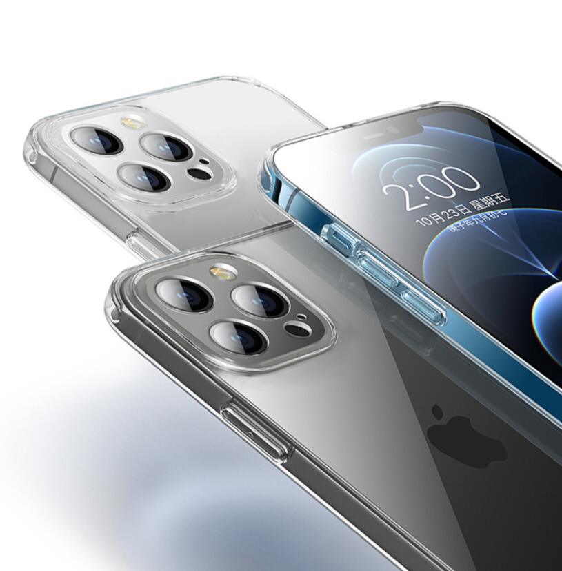 Ultra Thin Clear Soft Silicone Phone Case For iPhone 14 13 12 11 Pro Max XS X XR 7 8 Plus Mini Shockproof Protect Cover  Crystal Clear Anti-Scratch Case Protect the Camera Lens Shockproof Bumper Cover Phone Case Stevvex
