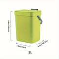 Space-Saving Quiet-Close Trash Can - 3/5L, Eco-Friendly Sealed Bin For Kitchen & Office, No Electricity Needed Lootquake LLC