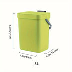 Space-Saving Quiet-Close Trash Can - 3/5L, Eco-Friendly Sealed Bin For Kitchen & Office, No Electricity Needed Lootquake LLC