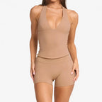 Women's V-Neck Top w/Built-in Bra