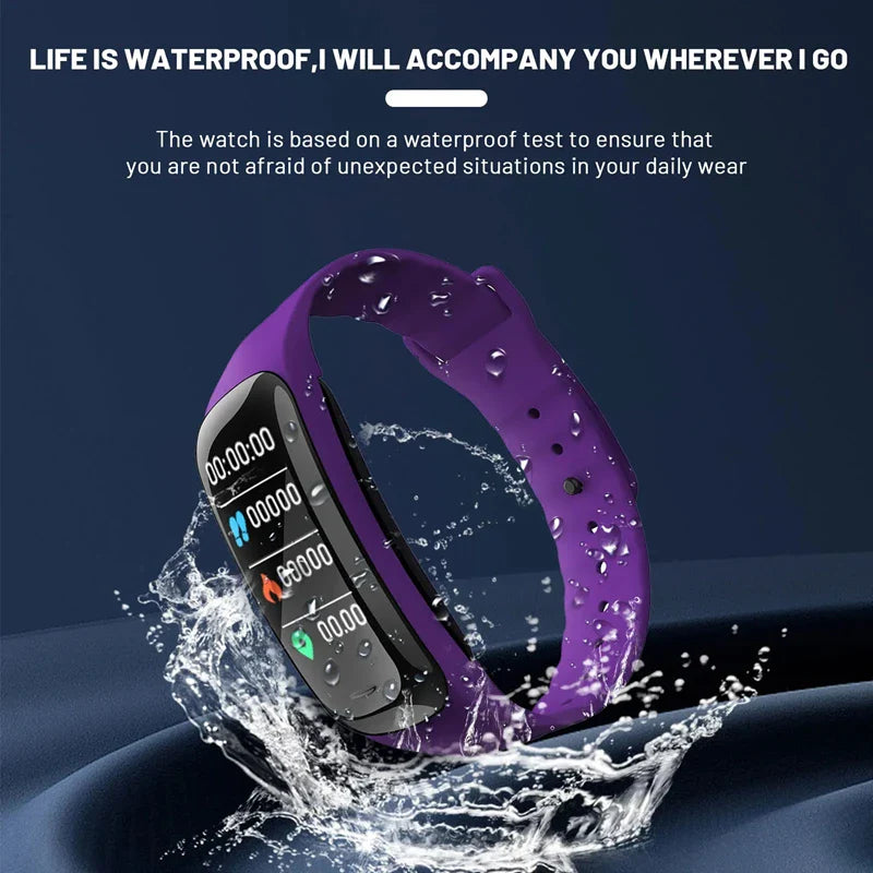 Smart Watch C1 Plus Bluetooth Step Counting Sports Bracelet Fitness Tracker Heart Rate Blood Pressure Sleep Men Women Gift