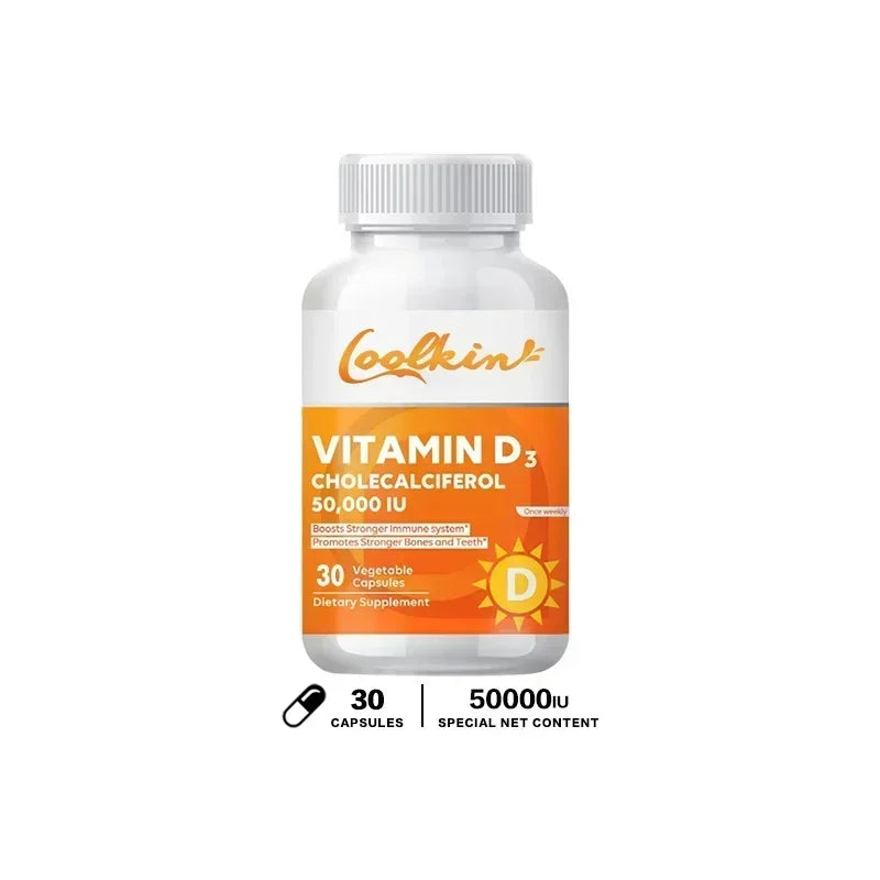 Vitamin D3 50000IU - Muscle Health, Strong Bones and Nervous System Health, Support Immune Lootquake LLC
