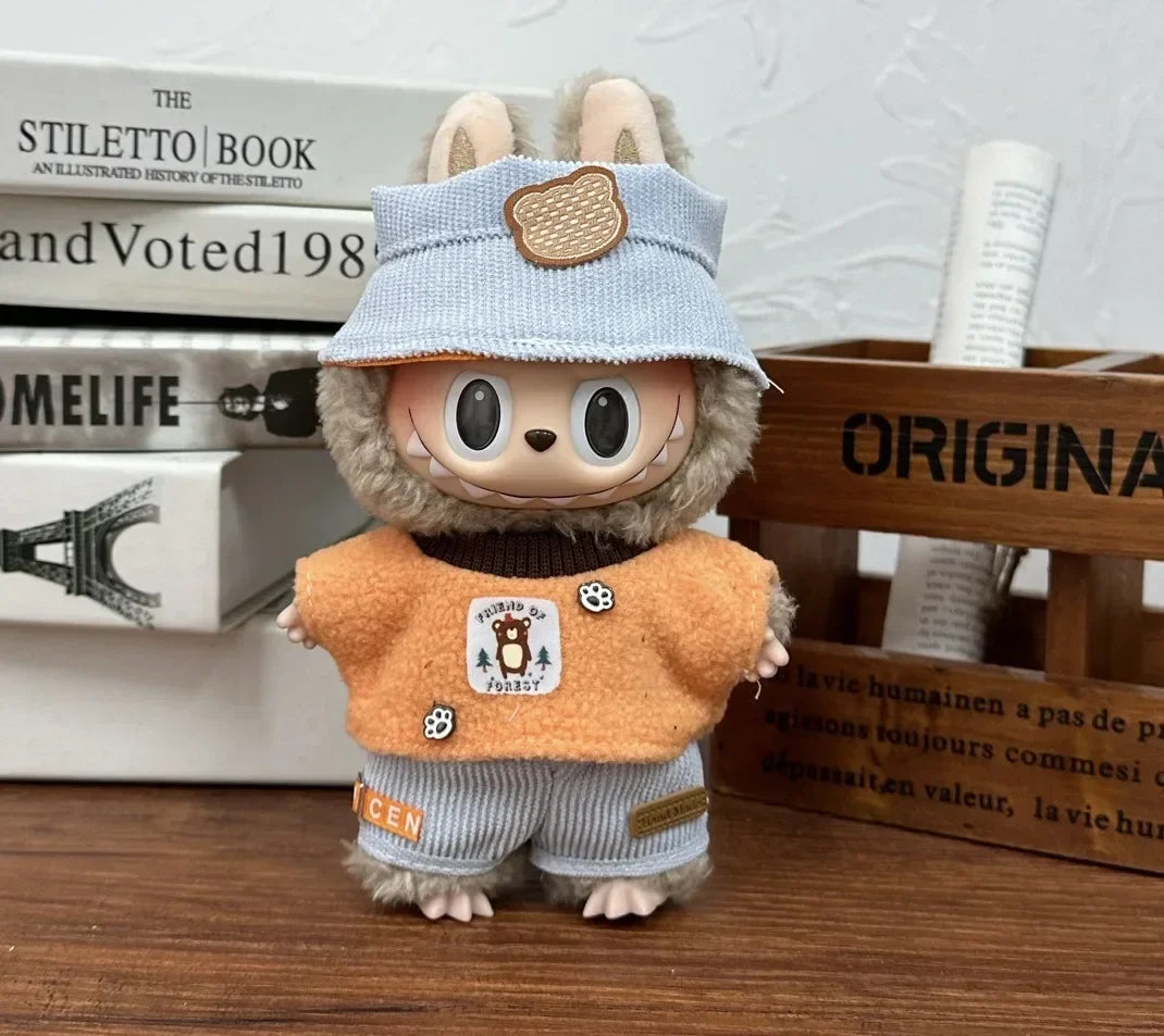 17cm Labubu V1 V2 V3 Plush Toy  Multiple Styles Clothing Set Labubu Outfit Accessories Trendy Play Clothing Labubu Clothes Lootquake LLC