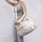 Stride Chic: Women's Gym Bag w/Shoe Spot THRIXINE