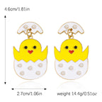 Best Lady Easter Earrings Alloy Pearls Rabbit Egg Shells Chicken Letters Tassels Various Options For You To Match Lootquake LLC