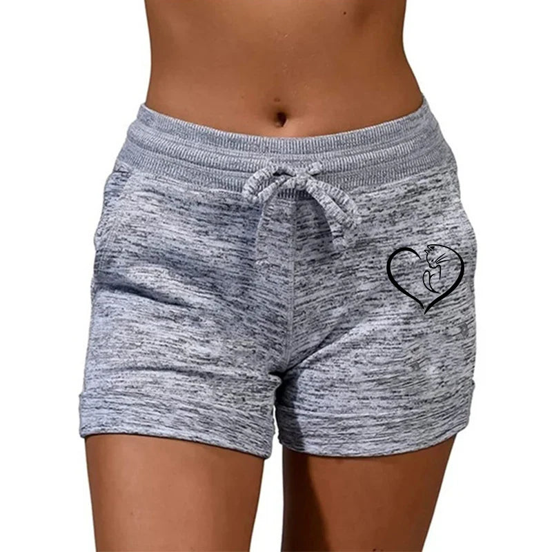 SunnyStride Women's High-Waist Sport Shorts THRIXINE