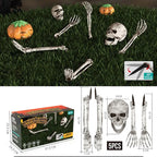 2025 Halloween Decoration Scary Skull Skeleton Hand Bone Realistic Skull Pile Yard Lawn Pile Garden Cemetery Home Decor Lootquake LLC