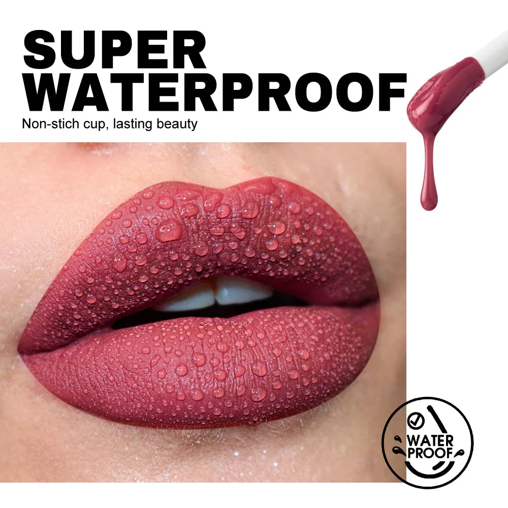 6-Color Velvet Lip Glaze Lipstick High Color Lip Makeup Waterproof Long-Lasting Nude Lip Color Liquid Cosmetics Lootquake LLC