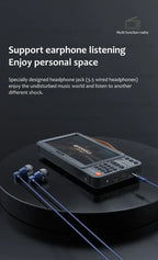 SANSUI Wireless Bluetooth Speakers Home Full-band Radio LED HD Video Player Portable MP4 Walkman Built-in Rechargeable Battery Lootquake LLC