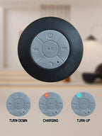 Waterproof Bluetooth Speaker with Colorful LED Lights, Strong Suction Cup & Phone Holder, Portable Mini Speaker for Outdoor/Show Lootquake LLC