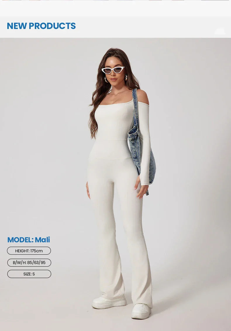 Yoga Jumpsuit Women's Sports Overalls Flared Trousers THRIXINE