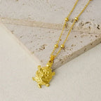 1Pc Temperament Fashion Summer Beach Blue Marine Life Sea Horse Shell Turtle Mini Fish Bead Necklace Classic Clavicle Chain