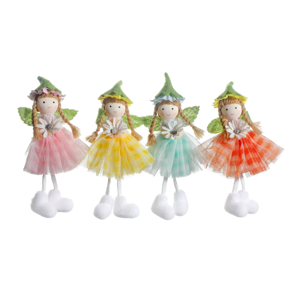 2025 Easter Long Legs Flower Fairy Angel Elf Rabbit Dolls Home Hanging Ornaments Spring Easter Party Supplies Kids Birthday Gift Lootquake LLC