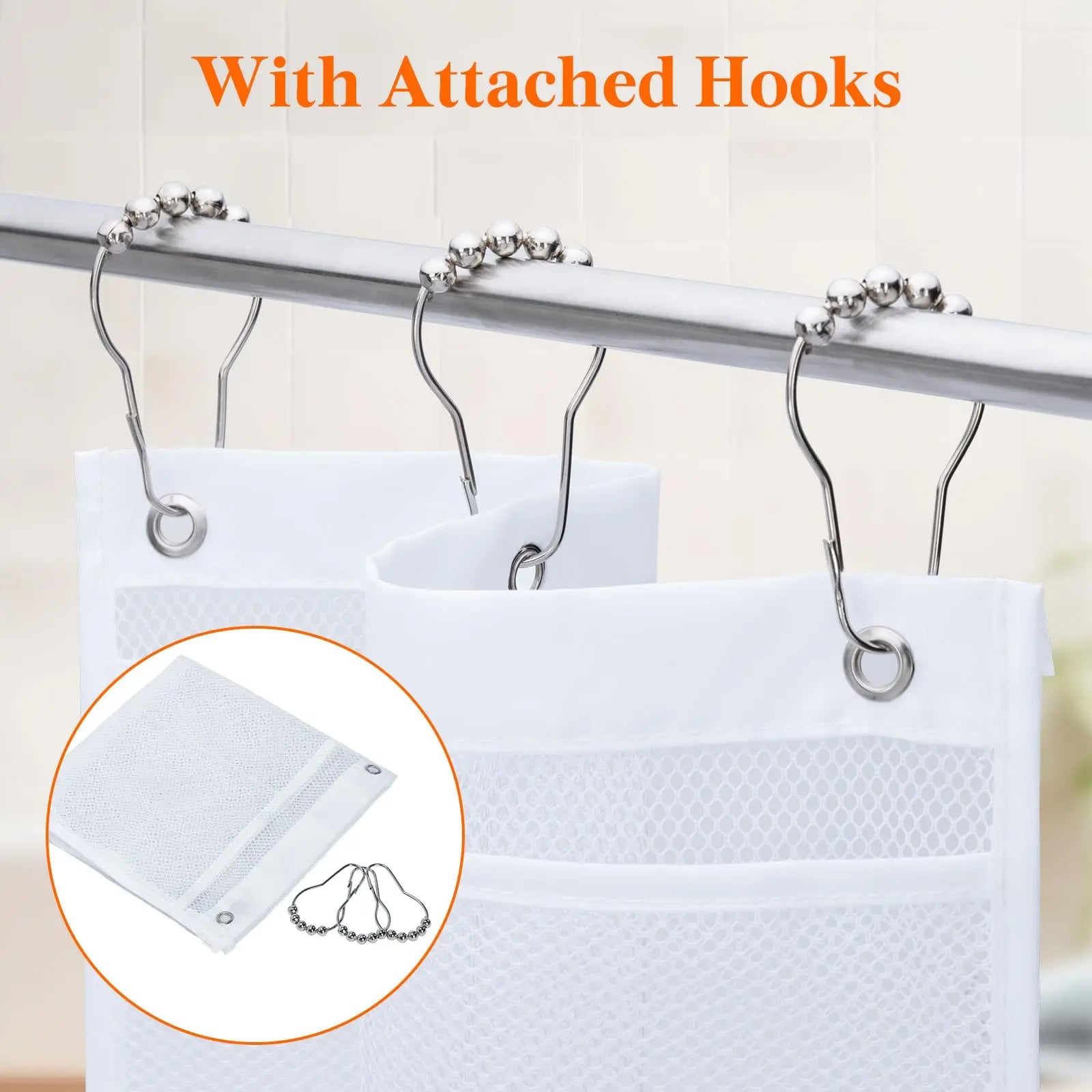 Hanging Storage Bag Mesh Shower Organizer Bathroom Storage Rack Home Organization Home Storage Organization Bathroom Accessories Lootquake LLC