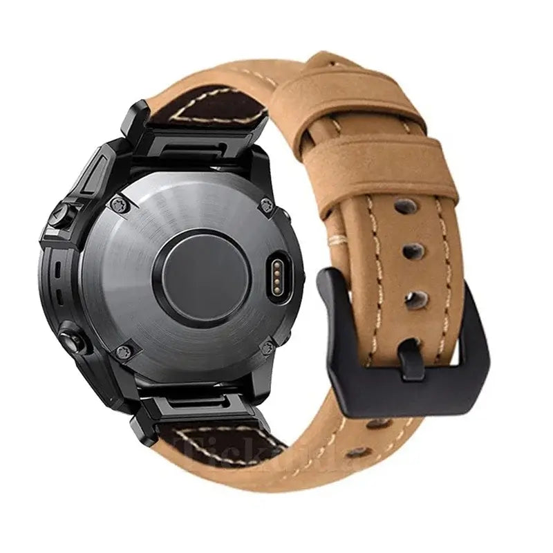 Garmin Leather Band - Soft, Comfortable, QuickFit Design - SJB-DIAMOND ELITES