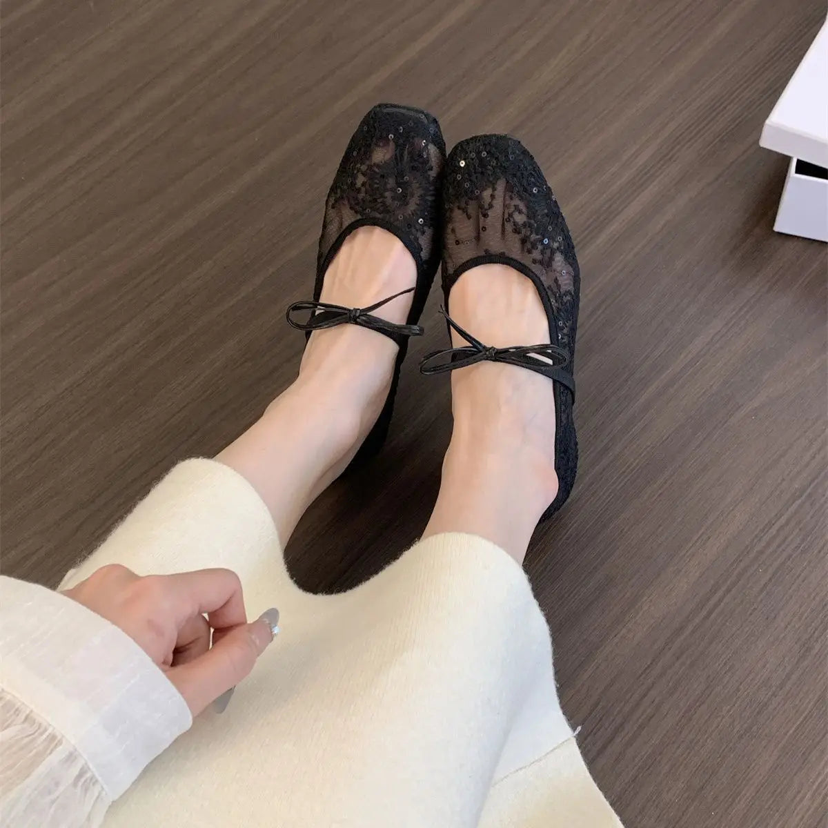 Summer Women Ballet Flats Shoes Comfortable Non Slip Fashion 2025 New Bow Women Shoes  Mesh Breathable Sandals Zapatos De Mujer Lootquake LLC
