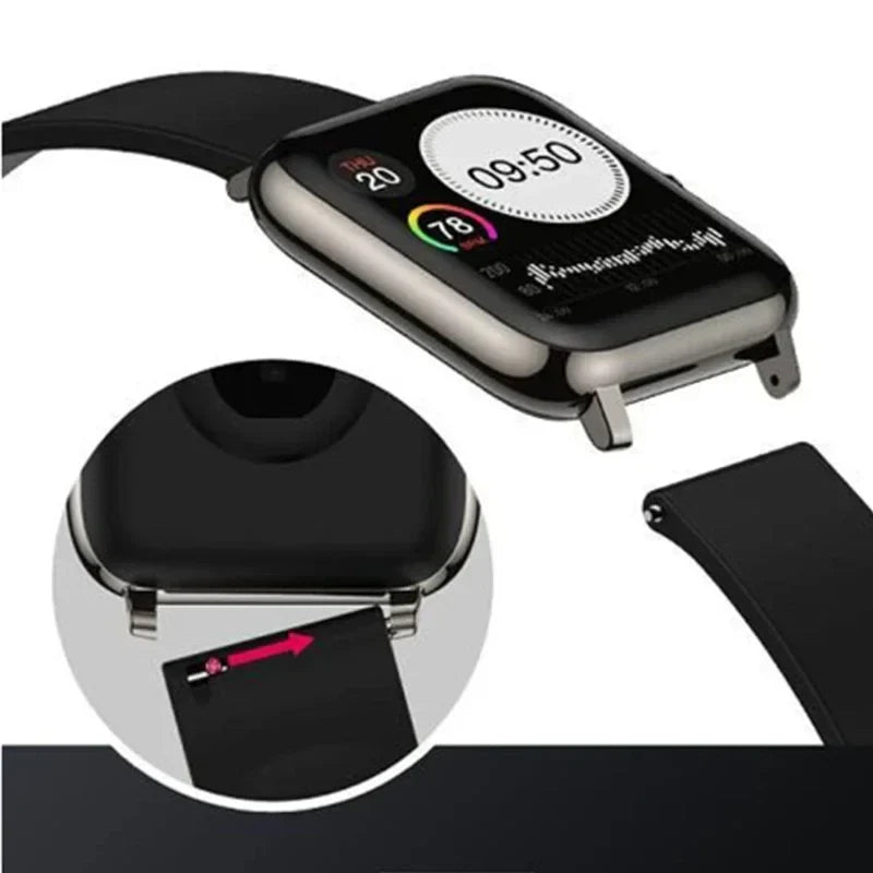 Motorola Moto Watch Bands Silicone Replacement Strap with Metal Buckle