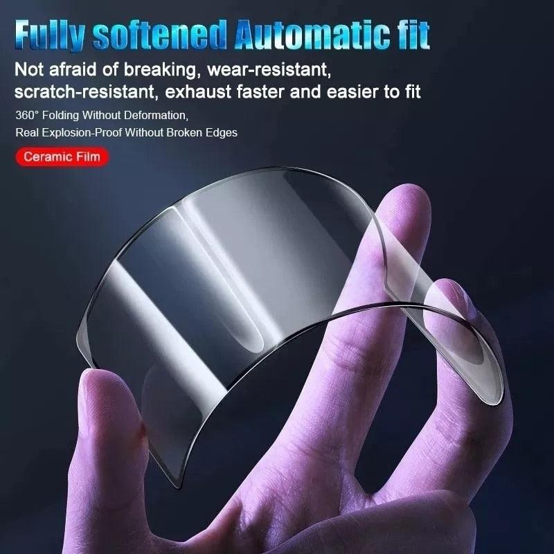 4pcs Soft Matte Ceramic Film Screen Protector for iPhone 14 13 12 Pro Max 11 XR XS X 8 7 plus SE20 Anti-broken Not Glass Film  Matte Finish Tempered Glass Screen Protector for iPhone Stevvex