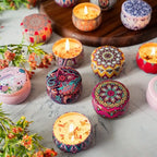 1Pcs/Box Scented Candle Set Gift Islamic Arabian Patterns Fragrance Candle Jar DIY Smokeless Couples Romantic Incense Candles