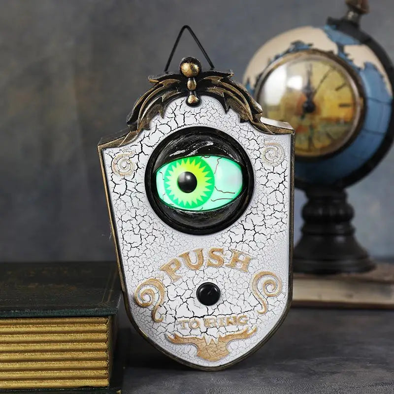 Halloween Decoration One-eyed Doorbell Horror Props Ghost's Day Glowing Home Hanging Electric Luminous Sounding Eyeball Doorbell Lootquake LLC