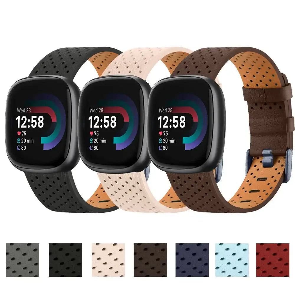Fitbit Versa & Sense Leather Band - Stylish & Durable Design - SJB-DIAMOND ELITES