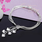 Fashion charm 925 Sterling Silver Bracelet for man woman Twisted rope chain fine jewelry Wedding party Christmas gift Lootquake LLC