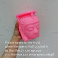 Original Buddha Statue Silicone Molds Buddha Head Candle Mold Sculpture Art Wax Tool Mould Figurine Ornaments Gifts Home Decor