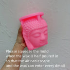 Original Buddha Statue Silicone Molds Buddha Head Candle Mold Sculpture Art Wax Tool Mould Figurine Ornaments Gifts Home Decor