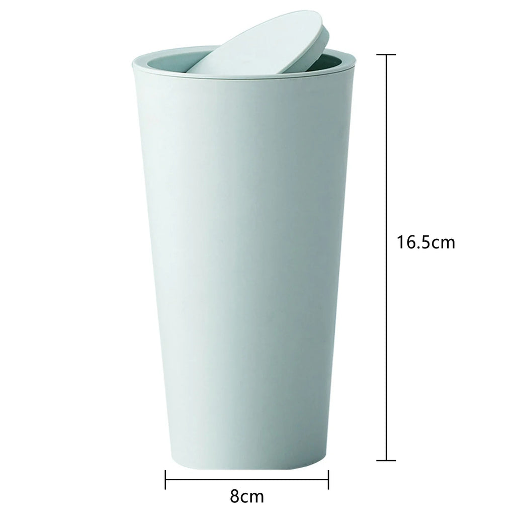 Mini Desktop Bin Small Trash Can with Cover Bedroom Trash Can Garbage Can Clean Workspace Storage Box Home Desk Trash Can Lootquake LLC