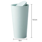 Mini Desktop Bin Small Trash Can with Cover Bedroom Trash Can Garbage Can Clean Workspace Storage Box Home Desk Trash Can Lootquake LLC