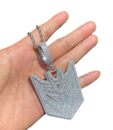 2024 3D Design Jewelry Copper 5A Zircon Bling Hip Hop Rapper Men Hip Hop Custom Letter Name Round Rectangle Pendant Lootquake LLC