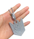 2024 3D Design Jewelry Copper 5A Zircon Bling Hip Hop Rapper Men Hip Hop Custom Letter Name Round Rectangle Pendant Lootquake LLC